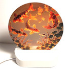 LED Night Light Goldfish Koi Fish Underwater Lotus Leaf Design USB Powered