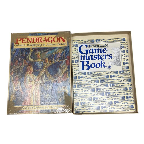 Pendragon RPG Box Set 1985 Chaosium Greg Stafford Missing Red Book W Extras - Picture 3 of 9