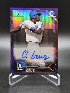 2016 1st Bowman Chrome ONEIL CRUZ Prospects PURPLE REFRACTOR AUTO #165/250 🏴‍☠️