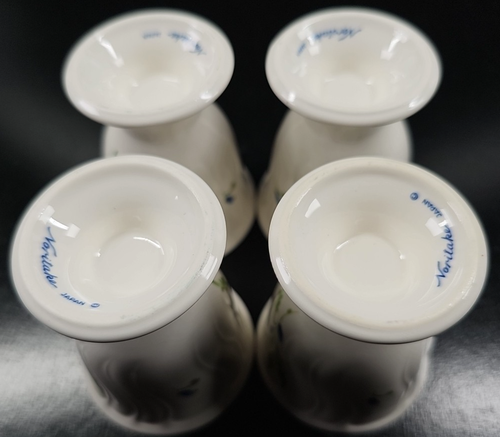 4) Noritake Honfleur Single Egg Cups Set Vintage Floral Blue Geen Dish Retro Lot - Picture 19 of 24