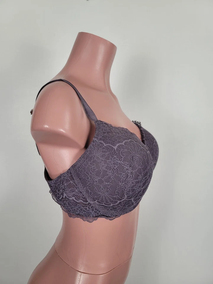 Victoria's Secret Wireless T Shirt Padded Lined Bra 40DD Sexy Wire Free Purple - Image 3 of 4