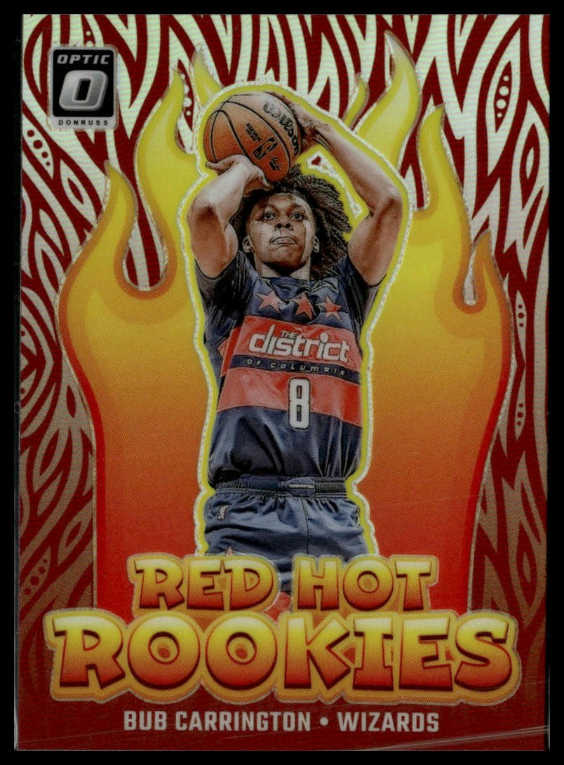 2024-25 Donruss Optic #11 Bub Carrington Red Hot Rookies Holo