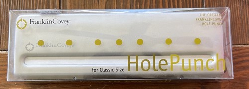 NUEVO Punzón de Papel Oficial Franklin Covey 7 Agujeros Clásico Tamaño 5.5" x 8.5" NIOB - Imagen 1 de 6