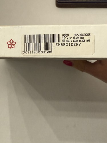 Pimpernel Rare Embroidery Pattern Cork Back Placemats Set Of 6 In Box 9x12” VTG - Picture 22 of 24