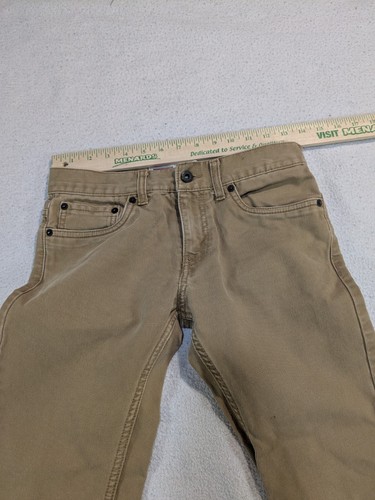 Levis 511 Skinny Tan Denim Jeans Youth 14 Reg 27x28 Red Tab Casual - Picture 6 of 12