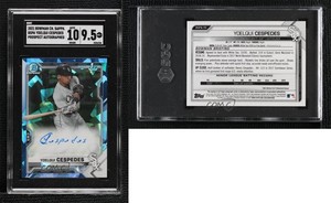 2021 Bowman Sapphire Edition Chrome Prospects Yoelqui Cespedes SGC 9.5 Auto