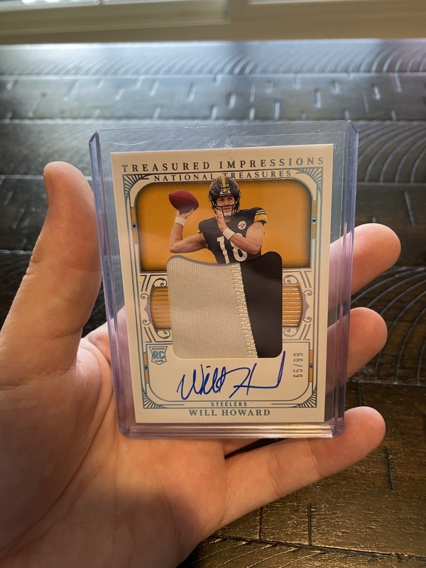 2025 Panini National Treasures Impressions Will Howard RPA Rookie Patch Auto /99