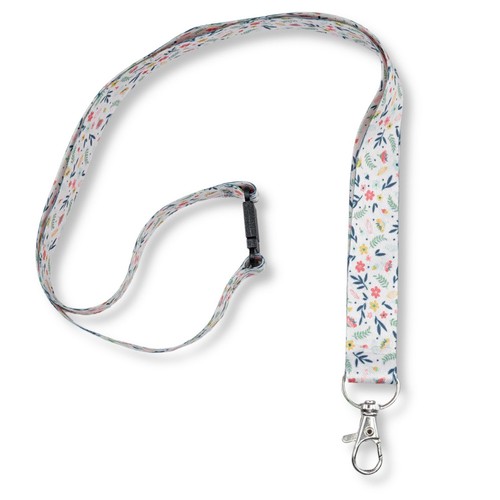 Avery Recycled Floral Pre-Printed Lanyard With 2Cm Wide Carabiner Pack 1 - R4828