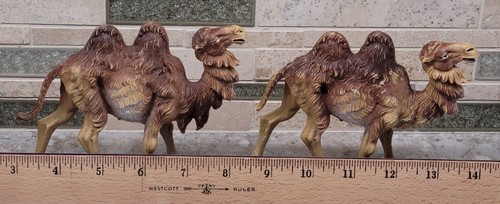 Vintage FONTANINI DEPOSE Italien Krippe stehend 2 Höcker KAMELE Ersatz - Bild 5 von 15