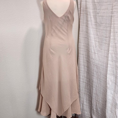 Aspeed Dress Womens Large Beige Sleeveless Beaded Floral Embellished Formal Gown - Picture 12 of 24