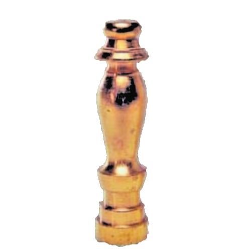 Solid Brass Finial Topper Satin Finish 1/4-27 Harp Thread 2" Height - Picture 1 of 1