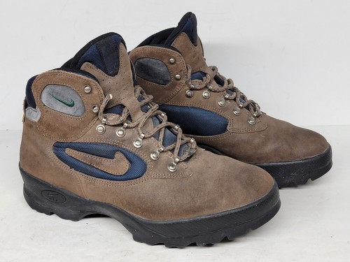 Nike ACG Größe 9,5 Braun Blau Wanderschuhe 960608 ID Outdoor Camping Trail Schuhe - Bild 2 von 11