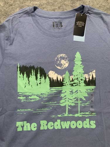 IML The Redwoods Short Sleeve Graphic T-Shirt, Blue Size S NWT (FLAWED) 0750 - Picture 4 of 9