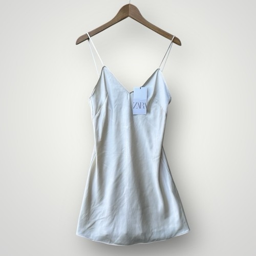 Neu mit Etikett Zara Schlupfkleid kurz Damen Größe S weiß - Bild 1 von 15