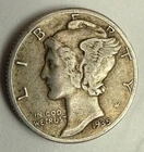 1935-S MERCURY DIME VERY FINE / EXTRA FINE+ VF/XF+ VERY FINE / EXTREMELY FINE+