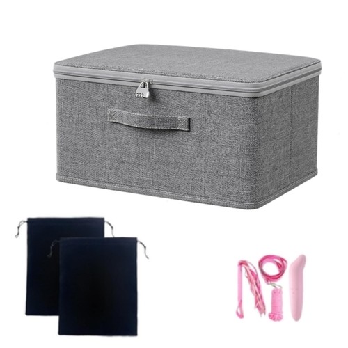 Locking Storage Case For Adult Accessories Fabric Multiple Compartment Designs - Picture 2 of 11