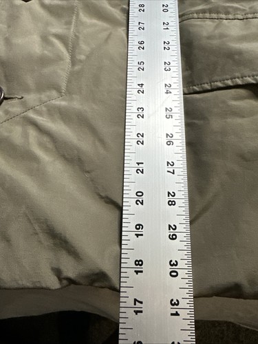 Eddie Bauer B-9 Military Style Down Hooded Jacket Full Zip Green Men’s Large - Picture 10 of 12