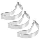  3 Stücke Edelstahl Ausstecher Formen Banana Form DIY Schokoladenformen Cupcake