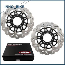 Arashi Front Brake Rotors Disc For Kawasaki Ninja ZX6R 2005-2016 ZX10R 2004-2007
