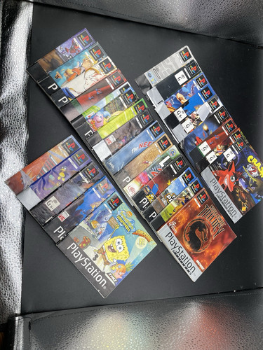 Original Playstation manuals and artwork lot incl Disney, Tony Hawk, Yugioh PS1