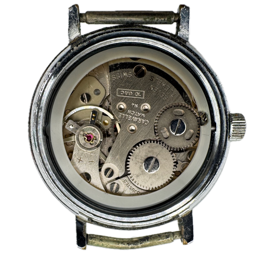 Vintage 1964 Caravelle 7710 Black Dial Men's Mechanical Wristwatch 10 UAC Swiss - Picture 4 of 5