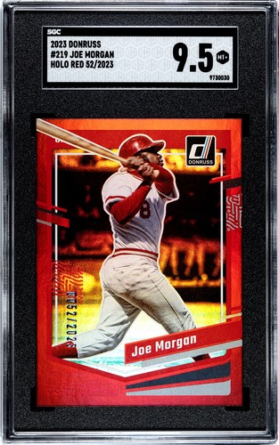 2023 Donruss #219 Joe Morgan HOLO RED /2023 SGC 9.5 MINT+