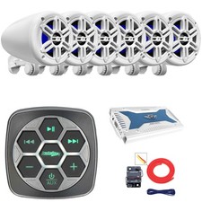 Metra Boat 3-Zone with Controller, 6x 4    150W Off-Road Speakers, Amplifier, Kit