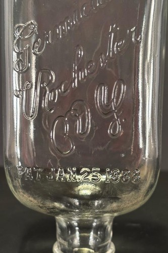 ANTIKE ROCHESTER GERMICIDE CO MORTICIAN EINBALSAMIERUNGSFLÜSSIGKEIT GEPRÄGTE FLASCHE 1888 - Bild 3 von 7