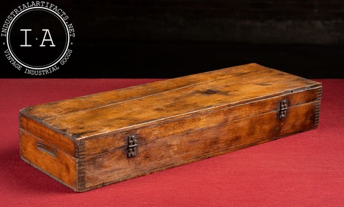 Antique Wooden Box-Joint Storage Case - Foto 3 di 9