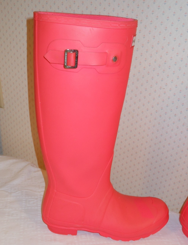 Stivali di gomma da pioggia Hunter rosa opaco taglia 10 US 8 UK 42 EU - Foto 4 di 14