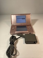 Nintendo DS Lite Handheld Game Console USG-001 Metallic Rose w Charger - Tested