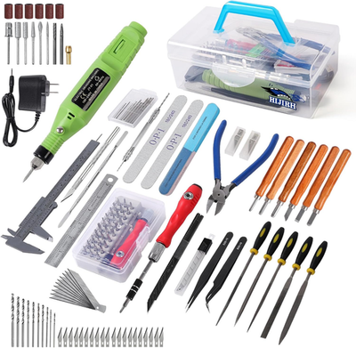 #ad 108 Pcs Pro Grade for Model Tool KitsHobby Tool SetsLncluding Electric Polishi $63.55