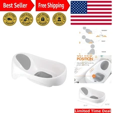 Soak 3 Stage Baby Bathtub - Adjustable and Safe with Color Changing Drain, Gray