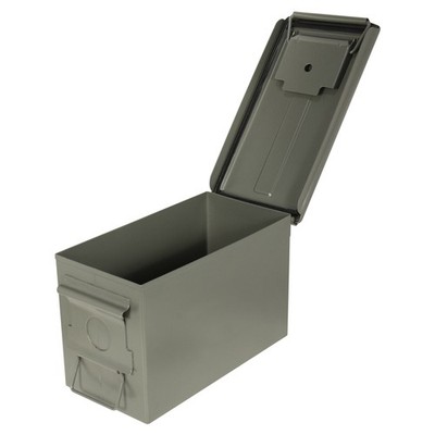50 Caliber Metal Ammo Storage Box 12 in. x 6.125 in. x 7.25 in. OD Green