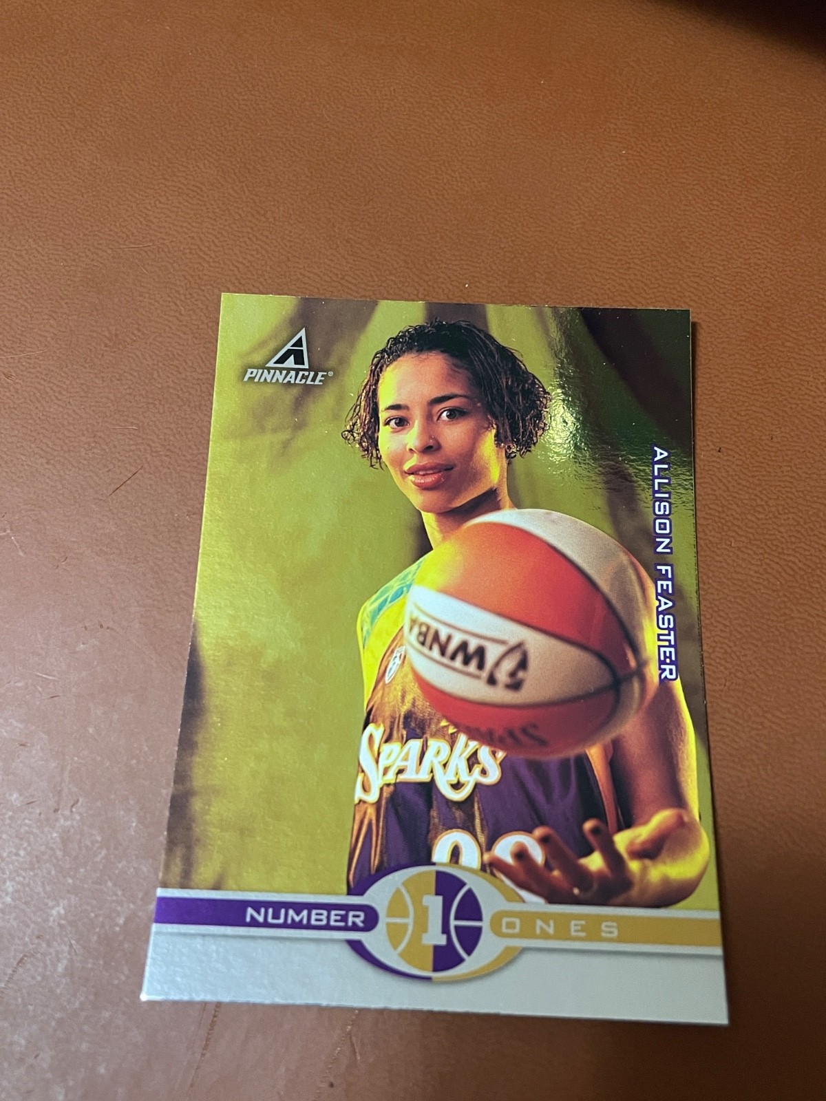 1998 Pinnacle WNBA Number Ones #5 Allison Feaster Rookie Sarah Strong UConn Mom