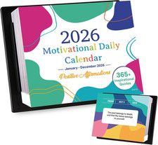 2026 Motivational Desk Calendar - Desk Calendar 2026, Jan. 2026 - Dec. 2026, 5.8
