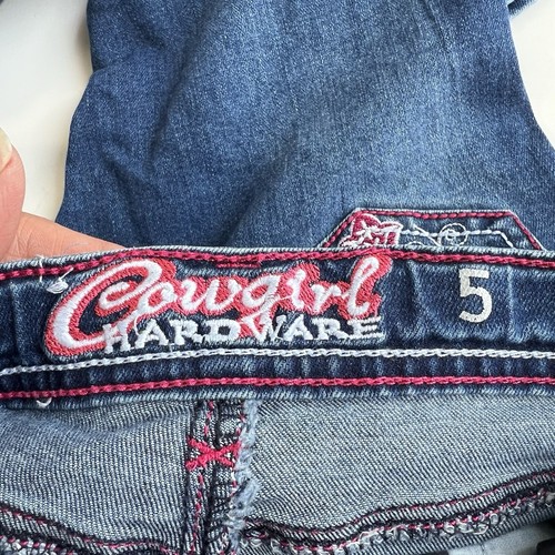 Lot Of 2 JOES Jeans Cowgirl Hardware Girls 5 Dark Wash Denim Blue Straight Leg - Picture 8 of 10