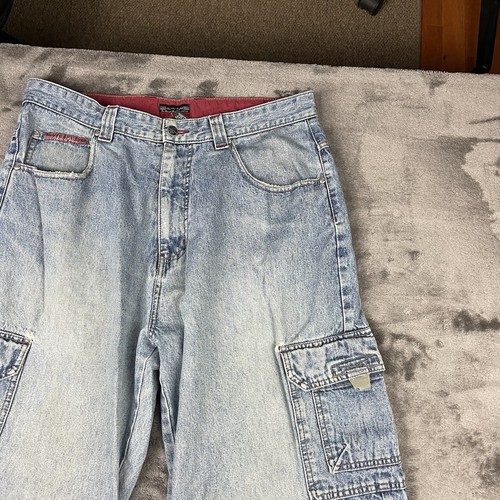 Jeans cargo convertibili Crossfire vintage anni 90 36 x 32 invecchiati larghi Y2K JNCO - Foto 7 di 24