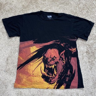 Blizzard Entertainment Warcraft Shirt Mens Large Black Orc Graphic Tee T-Shirt