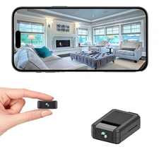 Mini Camera HD WiFi Home Camera Tinny Cam with Auto Night Vision & AI Motion ...