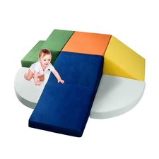 Extra Large Foam Climbing Blocks for Toddlers, 6-Piece Colourful To... Fast Ship