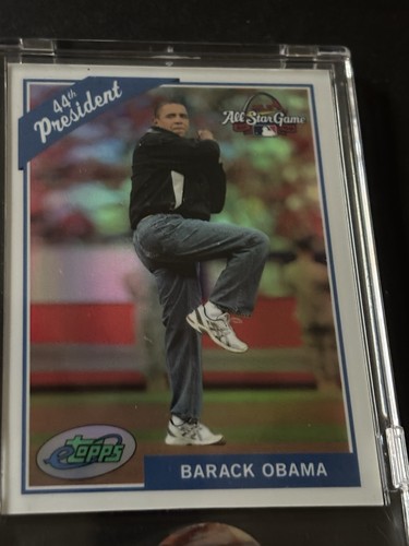 🔥2009 ETOPPS 44TH U.S. PRESIDENT BARACK OBAMA ALL STAR GAME 052/999 Sealed - Picture 2 of 8