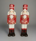 Tkmaxx Christmas Ceramic Nutcracker Pair Rare 22cm tall