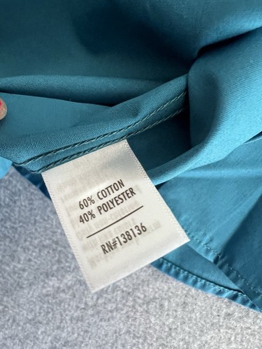 Camisa de Vestir Nueva York A Medida Para Hombre GRANDE 16-16 1/2 Turquesa Calce Ajustado Botón - Imagen 8 de 16