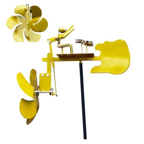 Movement Handmade Metal Drummer Windmill Garden/Yard Decor - Picture 11 of 14