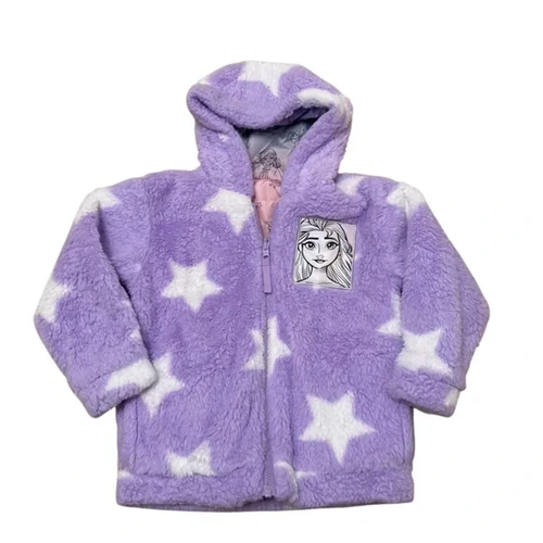 Disney Frozen Wendejacke Mantel Pastell Rosa Lila Winter Kuschelig Olaf Mädchen 5 - Bild 3 von 5