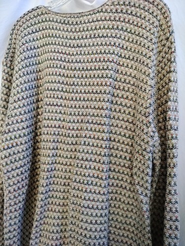 Reba Rose Pullover Damen 14-16 Hergestellt in den USA Knopfleiste Vintage Mehrfarbig Acryl - Bild 6 von 6