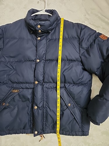 Polo By Ralph Lauren Men's XL Down Winter Puffer Coat Jacket Blue Full-Zip - Picture 9 of 18