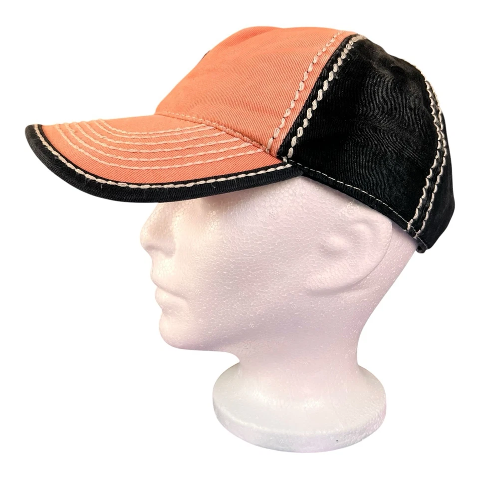 Olive & Pique Hat Bling Rhinestone Stitched Flower Hat/Cap Snapback Distressed - Image 3 of 4