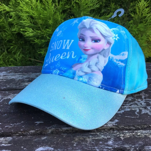 Disney Frozen Elsa Gorra Azul Brillo Ajustable Sombrero Niña 2-5 Años Oficial - Imagen 1 de 2